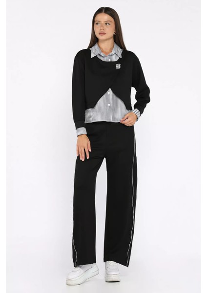 Kadın Gömlek Garnili Bluz Palazzo Pantolon Ikili Takım P-00017893 fiyatları