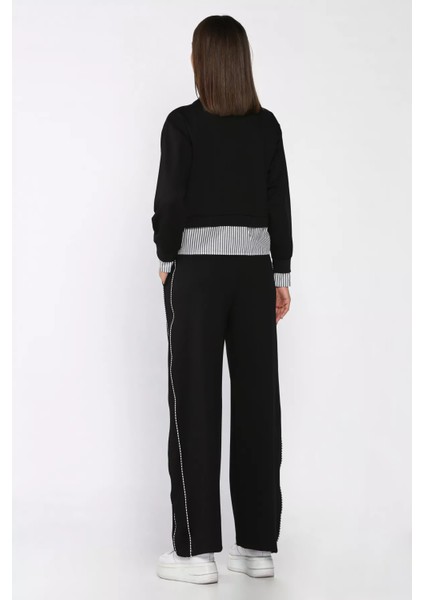 Kadın Gömlek Garnili Bluz Palazzo Pantolon Ikili Takım P-00017893 modelleri