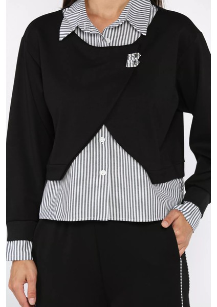 Kadın Gömlek Garnili Bluz Palazzo Pantolon Ikili Takım P-00017893 fırsatları