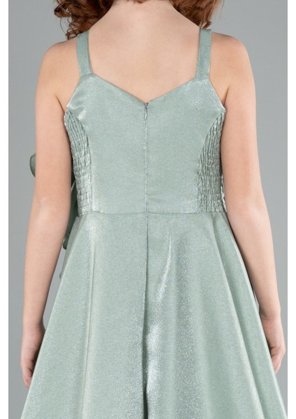 Askılı Gül Detaylı Uzun Kız Çocuk Abiye ABU4831 fırsatları