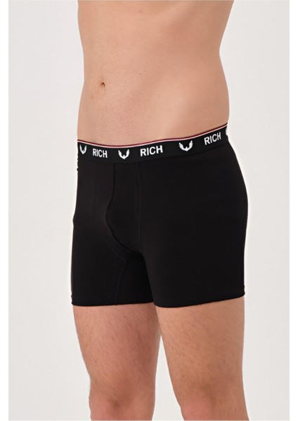 Erkek Likralı Desenli ve Düz 3'lü Boxer Paketi modelleri