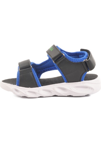 Siyah Saks Cırtlı Işıklı Erkek Çocuk Düz Sandalet fiyatları