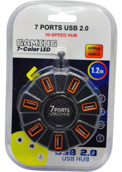 HDX7035 7port USB Coklayacı 2.0 1.2mt