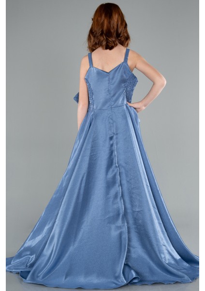 Askılı Gül Detaylı Uzun Kız Çocuk Abiye ABU4831 fiyatları