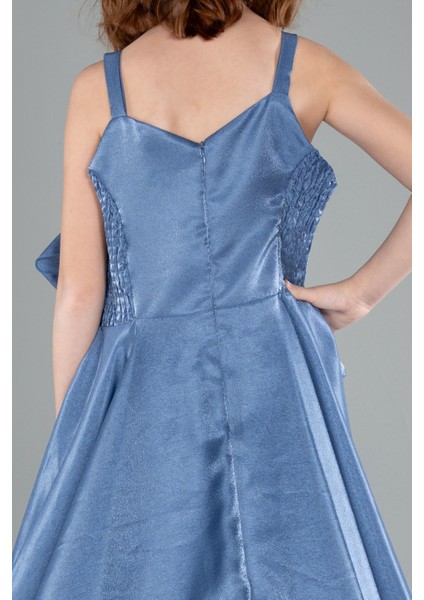 Askılı Gül Detaylı Uzun Kız Çocuk Abiye ABU4831 fırsatları