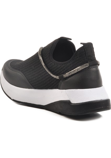 Siyah Taş Işlemeli Kadın Sneaker fırsatları