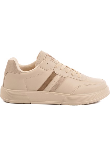 Ekru Bağcıklı Unisex Spor Ayakkabı