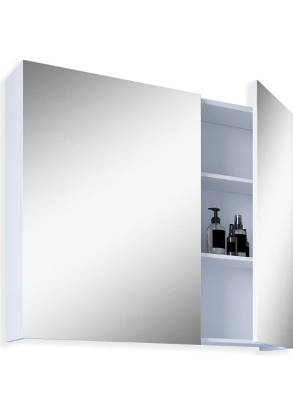Yalova 80 cm Mdf Banyo Aynalı Üst Dolap fırsatları