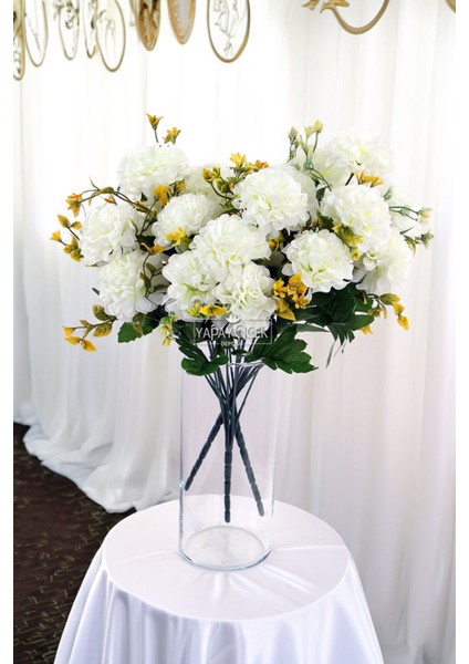 Yapay Classic Kasımpatı Demeti 40 cm Beyaz