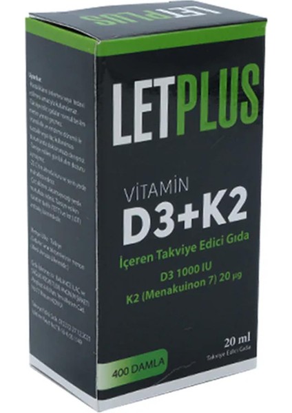 Asfstore Letplus Vitamin D3K2 20 ml