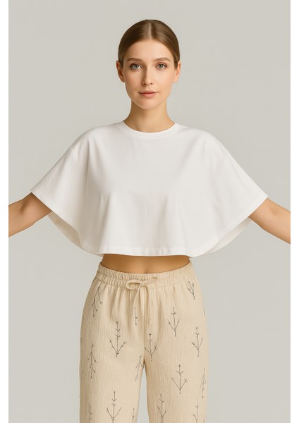 Store Yarasa Kol Crop Bluz – %100 Pamuk, Tok Kumaş modelleri