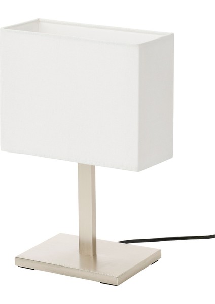 Tomelılla Abajur 36 cm Nikelaj Kaplama Beya Kare E14 Ampul Uyumlu