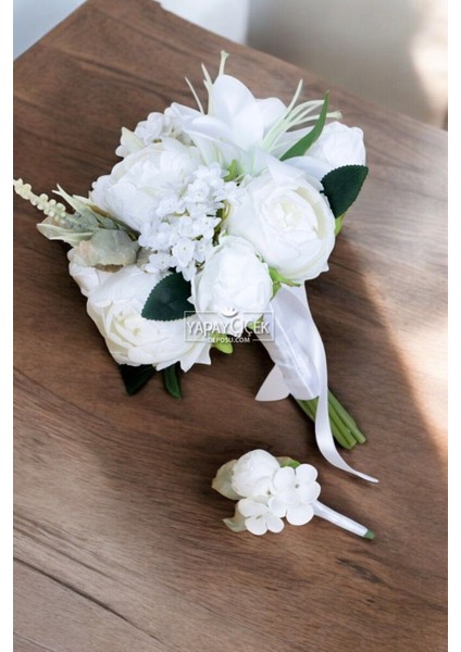 Gelin Buketi Beyaz Meleğin Dokunuşu 2li Set