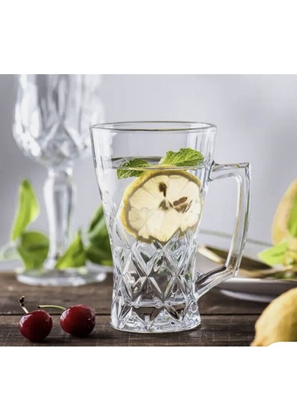 2'li Kesme Cam Kulplu Bardak Seti – 240 ml – Şık, Dayanıklı ve Isıya Dayanıklı Tasarım (14X11,5X8 Cm) modelleri