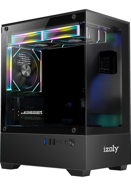 Izoly Venus 3 x 120MM Argb Fan 450W Psu M-Atx Gaming Case