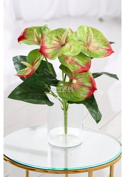 Yapay Islak Antoryum Bitkisi 45 cm Yeşil