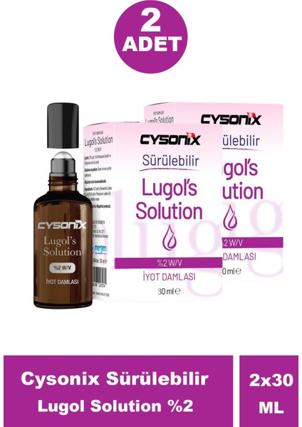 Asfstore Cysonix Sürülebilir Lugol Solution %2 30 ml 2 Adet