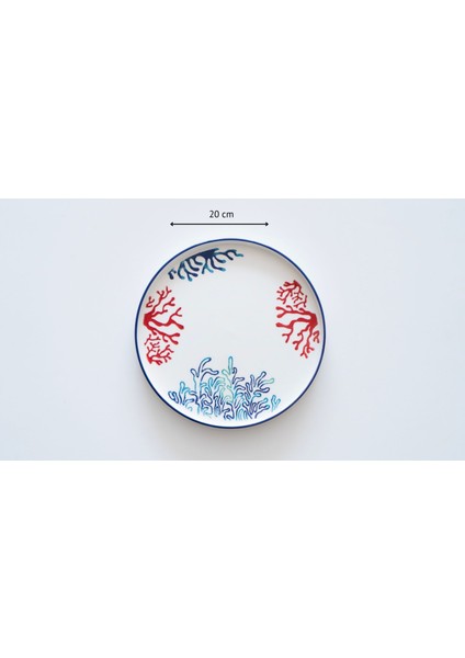 Hand Made 14 Parça 6 Kişilik Mercan Kahvaltı Takımı indirimleri