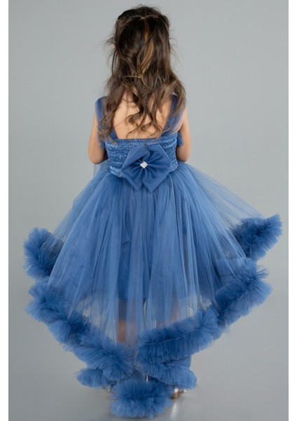 Eteği Fırfırlı Önü Kısa Arkası Uzun Çocuk Abiye ABO112 fiyatları