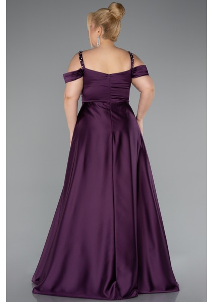 Askılı Uzun Saten Büyük Beden Abiye ABU4207 fiyatları