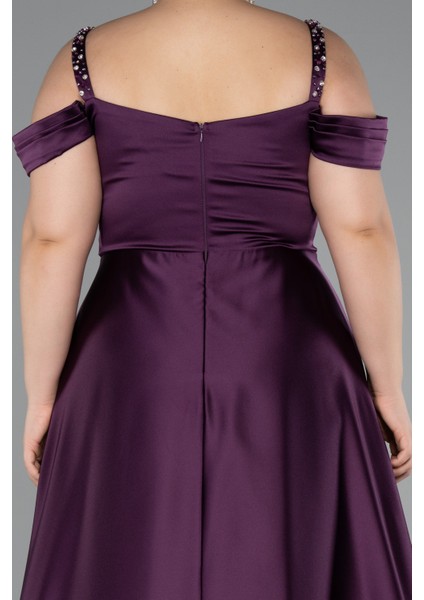 Askılı Uzun Saten Büyük Beden Abiye ABU4207 fırsatları