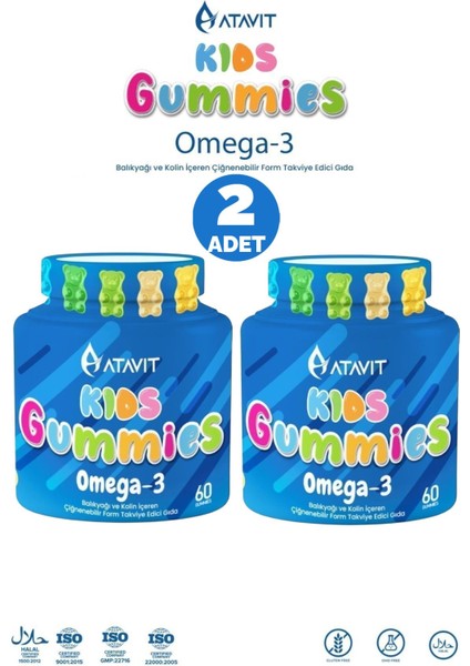 Atavit Kids Omega-3 60 Gummies 2 Adet