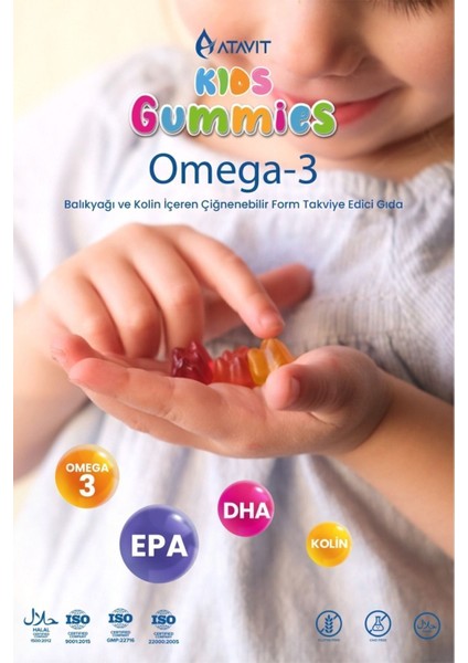 Atavit Kids Omega-3 60 Gummies 2 Adet fiyatları