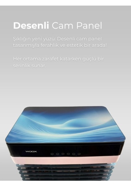 100 Lt Su Kapasiteli, 420 Watt, Otomatik Salınım, Dijital Touch Panel Portatif Hava Soğutucu indirimleri