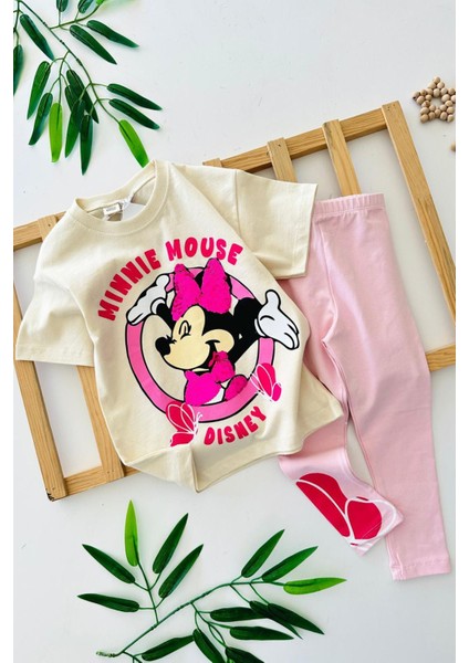 Mnn Ms Payetli Kız Çocuk Taylı takım - Pembe