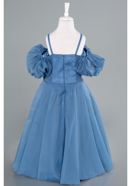 Askılı Kısa Kol Kız Çocuk Abiye Elbise ABU4827 fiyatları