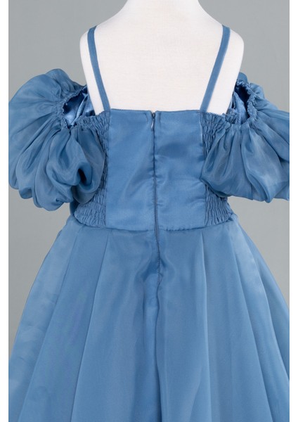 Askılı Kısa Kol Kız Çocuk Abiye Elbise ABU4827 fırsatları