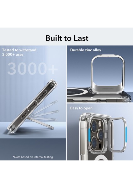 iPhone 15 Pro Halolock Magsafe Classic Hybrid Şeffaf Gri Standlı Kılıf fiyatları