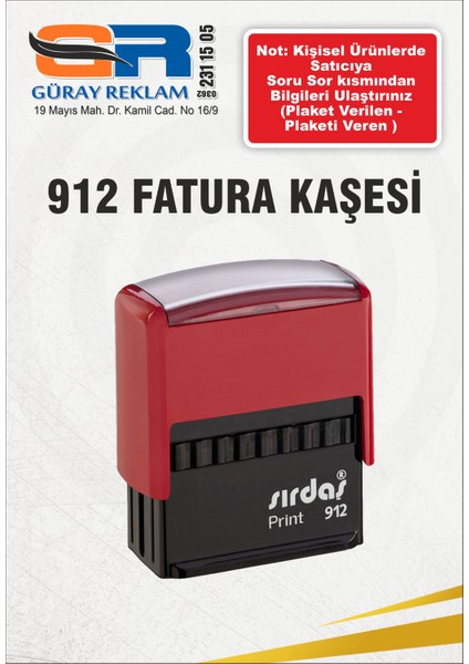 912 Kaşe Firma-Şirket Ünvan Kaşesi