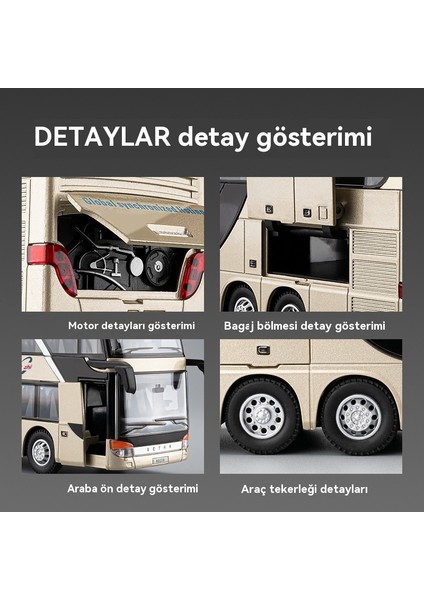 1:30 Iş Çift Katlı Otobüs Alaşım 5 Açık Kapı Otobüs Otobüs Modeli (Yurt Dışından) fırsatları