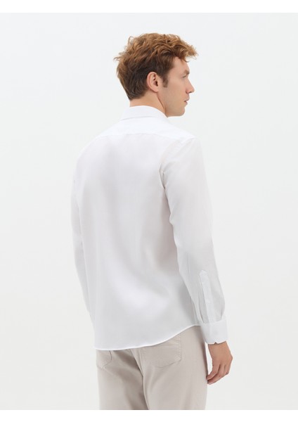 Erkek Regular Fıt Gömlek-Beyaz modelleri