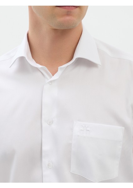 Erkek Regular Fıt Gömlek-Beyaz fırsatları