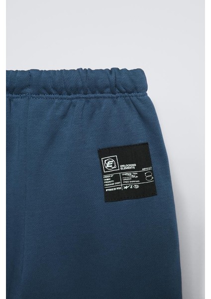 Erkek Çocuk Pamuklu Lacivert "dare To Explore" Sweatshirt Eşofman Alt-Üst Takım - Kapüşonlu fırsatları
