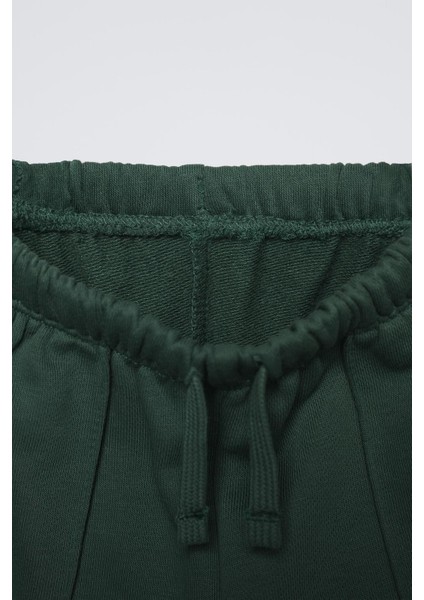 Erkek Çocuk Pamuklu Baskılı Kapüşonlu Sweatshirt ve Eşofman Altı Takım - Yeşil Alt-Üst Takım indirimleri