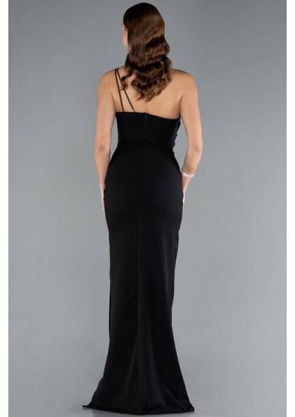 Tek Omuz Yırtmaçlı Uzun Abiye Elbise ABU4891 modelleri