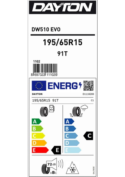 195/65 R15 91T DW510E Oto Kış Lastiği (Üretim Yılı:2025) fiyatları