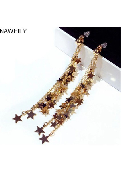 Parlak Yıldız Zincir Küpe ile Tarzınızı Yansıtın fiyatları