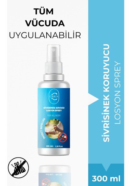 Sinek & Böcek & Haşere Kovucu Güçlendirilmiş Vücut Koruyucu Doğal Sprey 100 ml