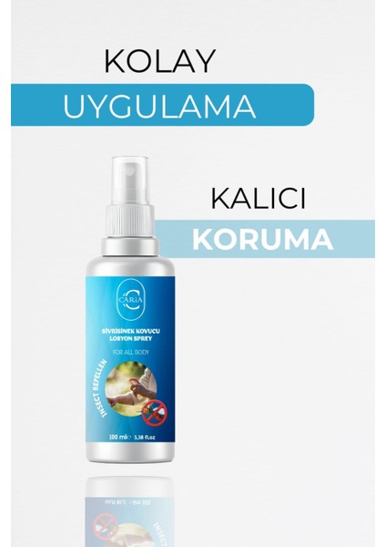 Sinek & Böcek & Haşere Kovucu Güçlendirilmiş Vücut Koruyucu Doğal Sprey 100 ml modelleri