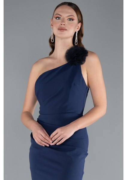 Tek Omuz Yırtmaçlı Uzun Abiye Elbise ABU4891 indirimleri