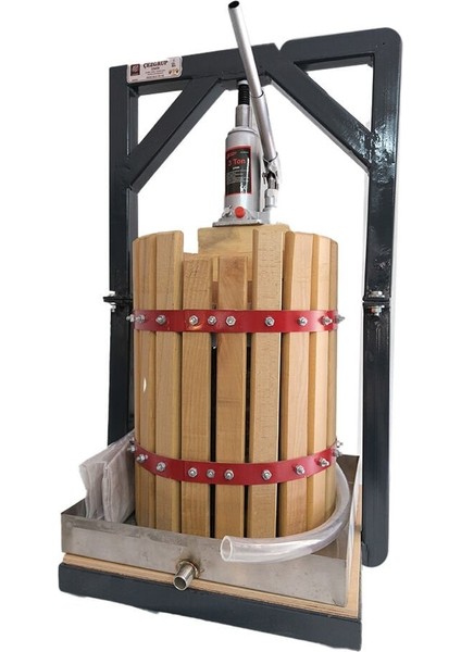 22 Litre Ahşap Üzüm Sıkma Presi (304 Paslanmaz Kare Krom Çelik Tepsi) fiyatları