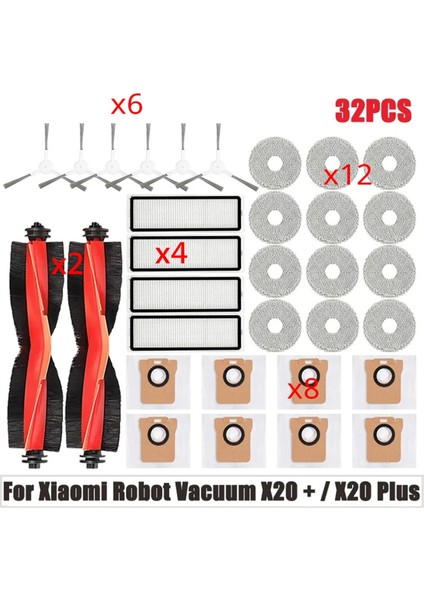 Xiaomi Robot Süpürge X10 X20+/X10 Plus X20 Yedek Parça Aksesuarları (Yurt Dışından)