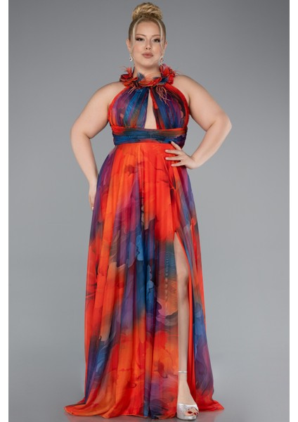 Empirme Uzun Büyük Beden Mezuniyet Elbisesi ABU4902