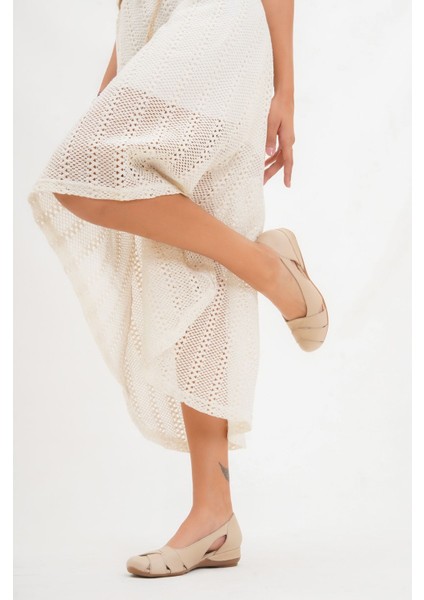 Hakiki Deri Bej Kadın Deri Babet Trc-4000 fiyatları