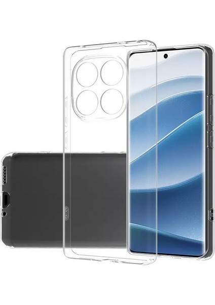 Xiaomi Redmi Note 14 Pro 4g Uyumlu Kılıf Süper Silikon Kamera Korumalı Şeffaf Renksiz