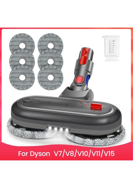 Dyson V7/V8/V10/V11/V15 Vakum Süpürge Için Paspas Eki, Islak Pas Ekibi LED Işıklı Su Depkini Içerir (Yurt Dışından)